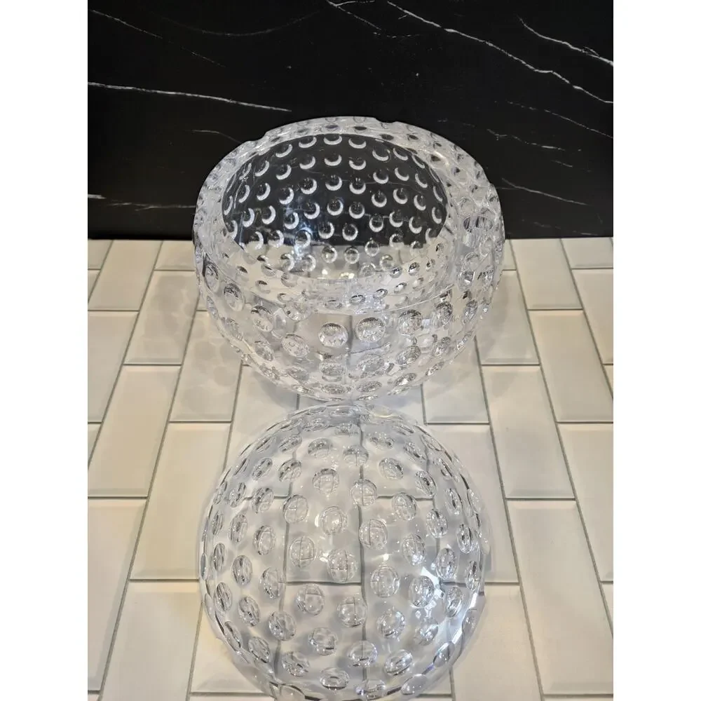 Mid-Century Modern Grainware Spherical Lucite Ice Bucket Golf Ball Cocktails GUC